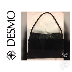 Fur DESMO  Signature Italian Leather Shoulder Bag Classic Winter Party Staple